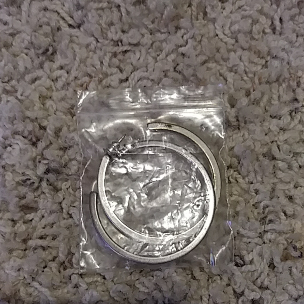 Real silver hoop earrings